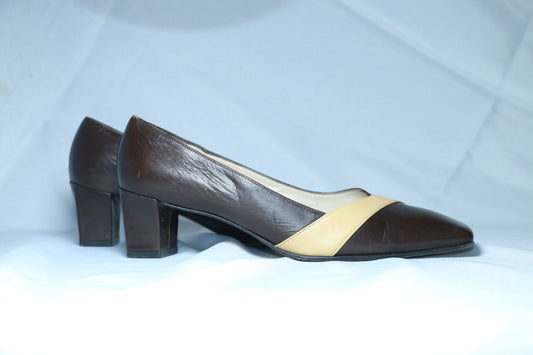 Leather Brown Heel